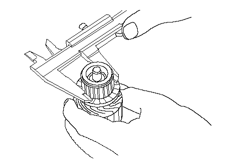 verificarea diametului rotorului/ contactul cu periile
